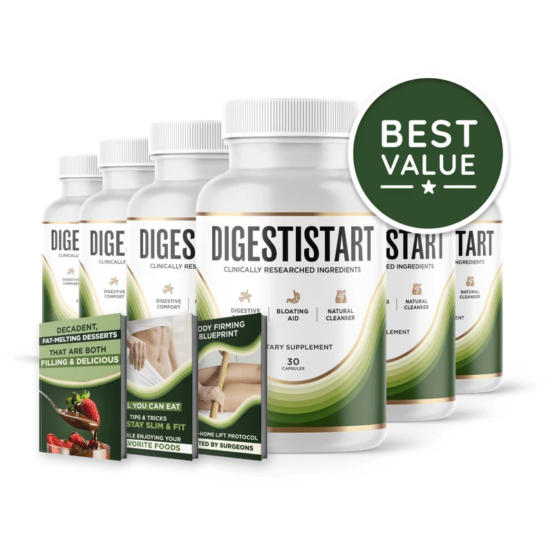 DigestiStart Longevity & Vitality Support — 6 Bottle / 180 Day Pack